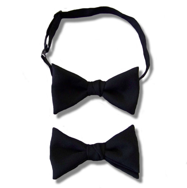 MEN'S BLACK BOW TIE - Click Image to Close